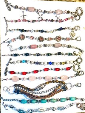 Wholesale Jewelry Lot 12 Custom Bracelets- Swarovski, Genius Gems, & more.   NWT